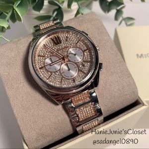 Michael Kors Janelle Pave Glitz Silver-Tone Watch